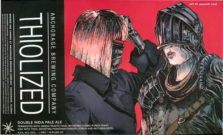 Thiolized beer label from Anchorage, artwork by Rob Bowyer