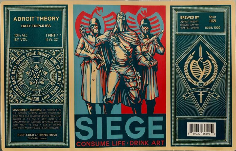 Siege beer label from Adroit Theory