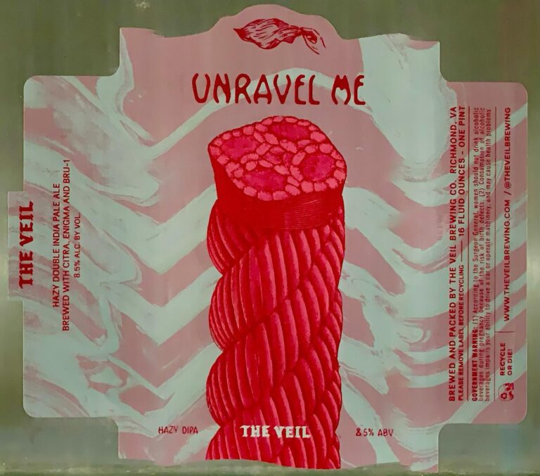 Unravel Me beer label from The Veil