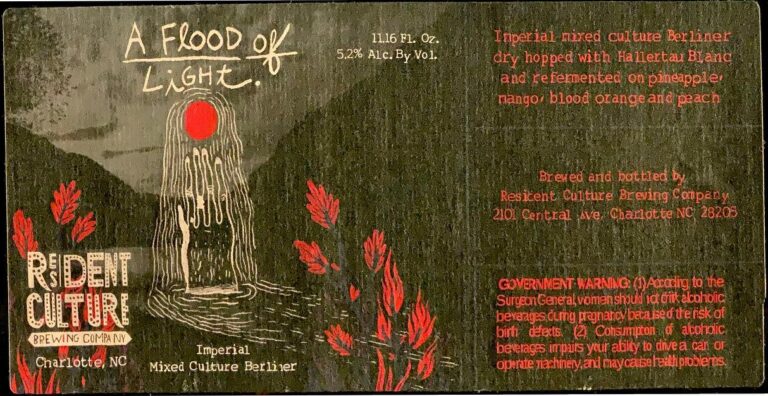 Flood of Light beer label from Resident Culture