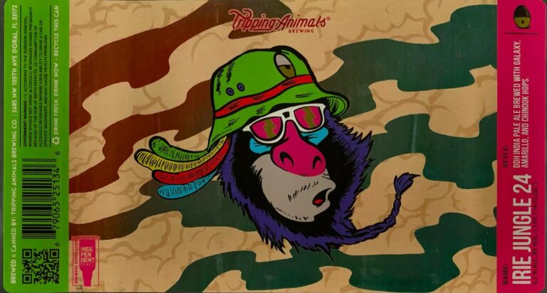 Irie Jungle 2024 beer label from Tripping Animals