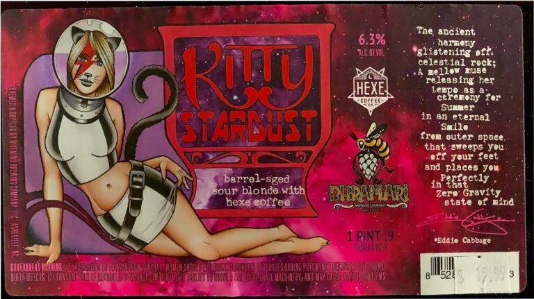 Kitty Stardust beer label from Bhramari