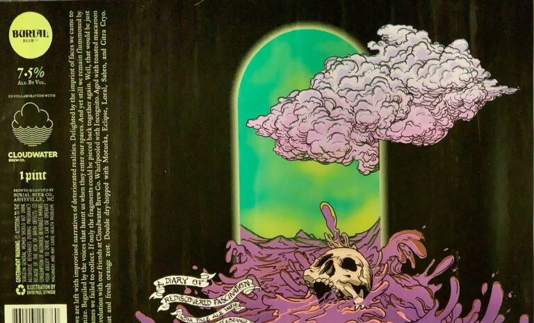 A Diary of Rediscovered Fascinations beer label from Burial & Cloudwater