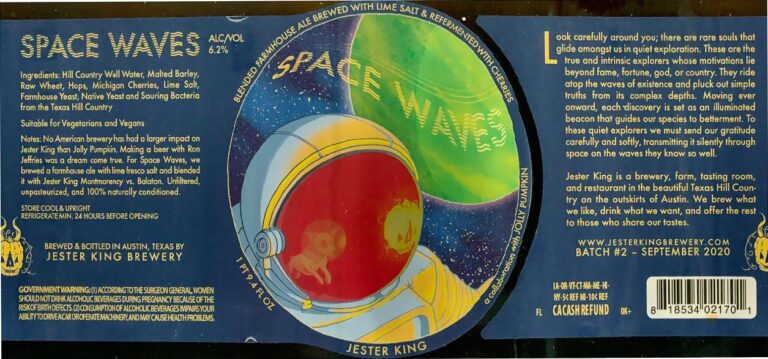 Space Waves beer label from Jester King