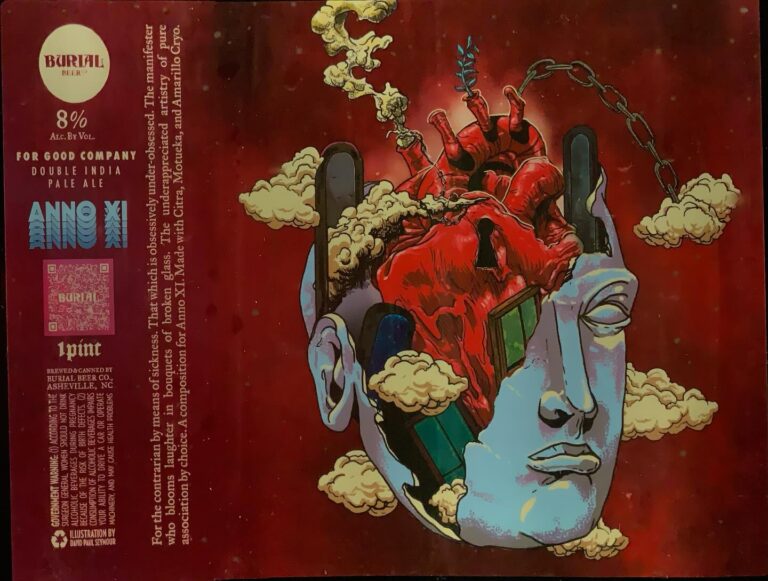 For Good Company beer label from Burial, artwork by David Paul Seymour