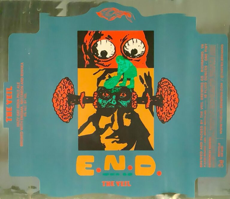 E.N.D. beer label from The Veil