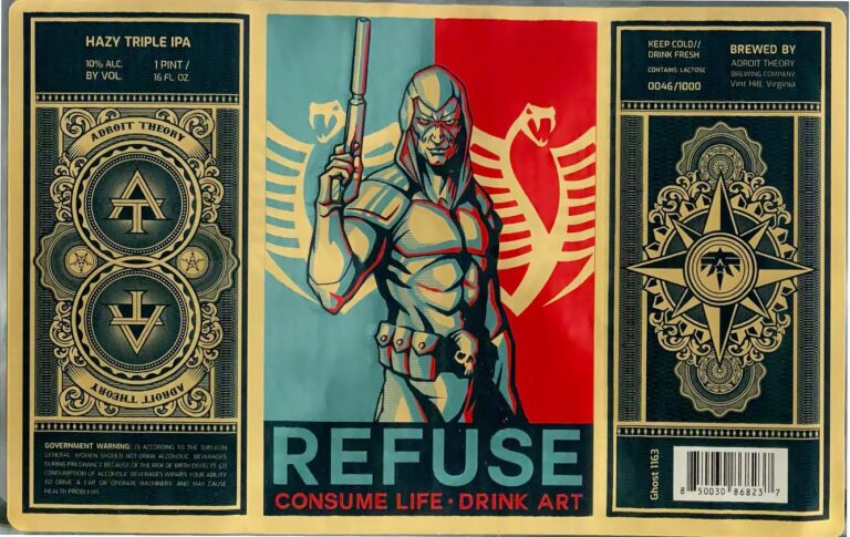 Refuse beer label from Adroit Theory