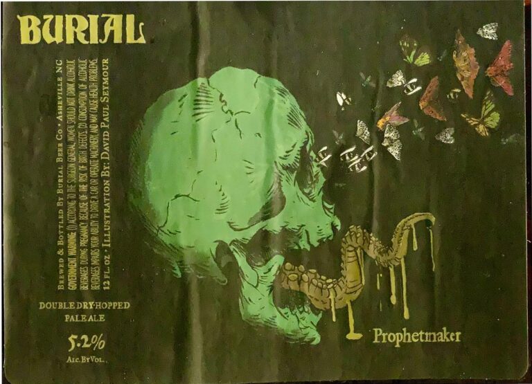Propetmaker beer label from Burial, artwork by David Paul Seymour