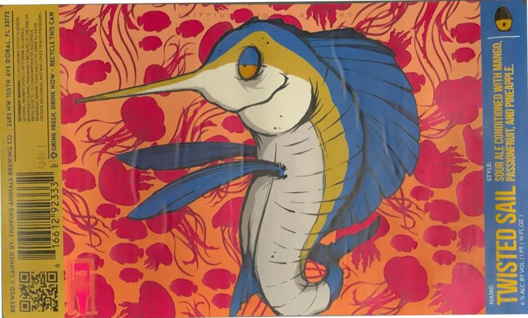 Twisted Sail beer label from Tripping Animals