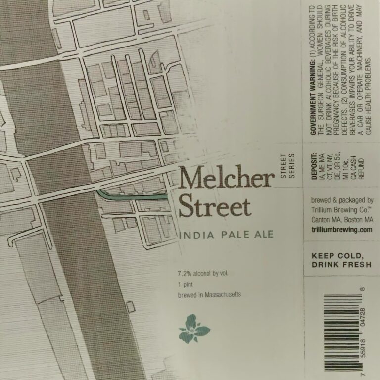 Melcher Street beer label from Trillium