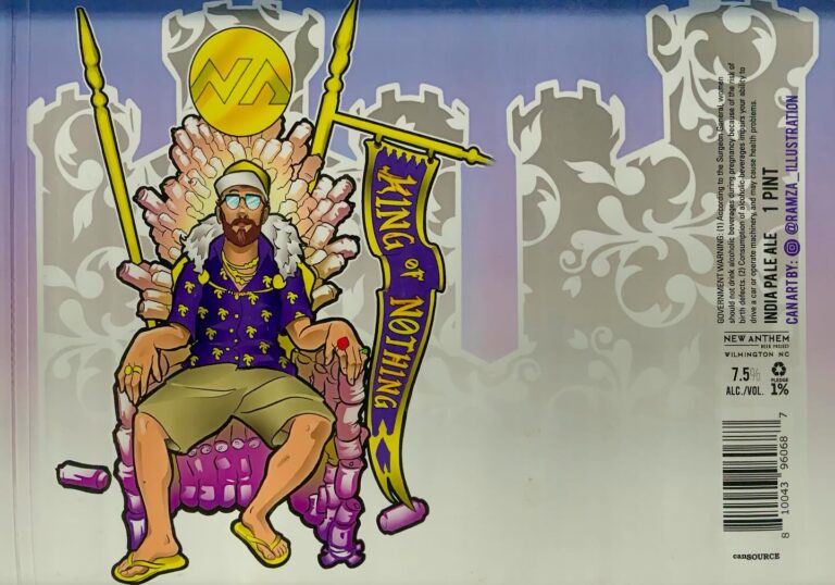 King of Nothing beer label from New Anthem Beer Project