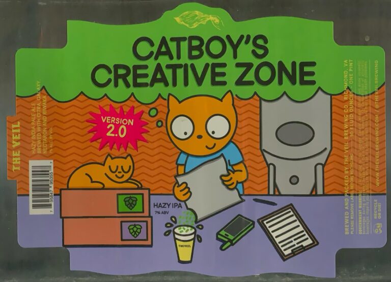 Catboy’s Creative Zone v2 beer label from The Veil