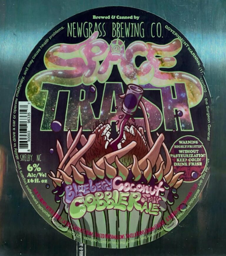 Space Trash beer label from Newgrass