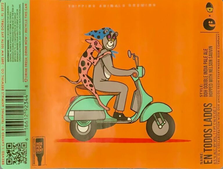 En Todos Lados beer label from Tripping Animals