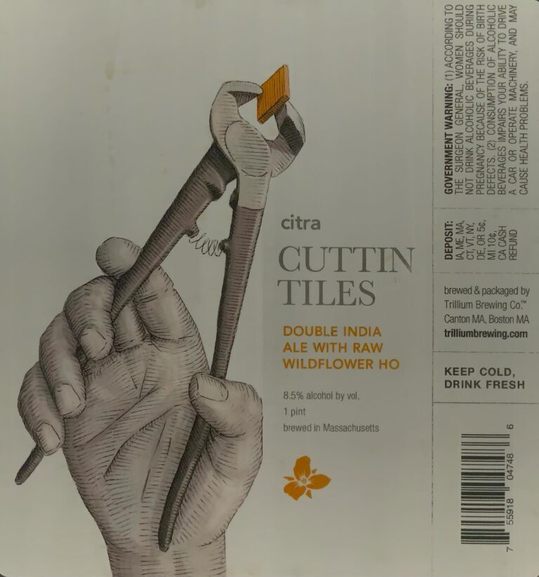 Citra Cutting Tiles beer label from Trillium