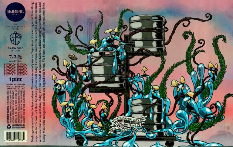There’s A Purpose Left for Everyone Who Seeks It beer label from Burial, artwork by David Paul Seymour