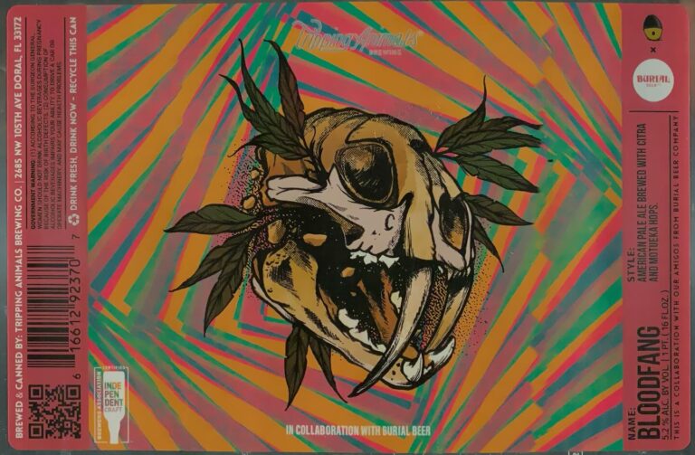 Bloodfang beer label from Tripping Animals & Burial