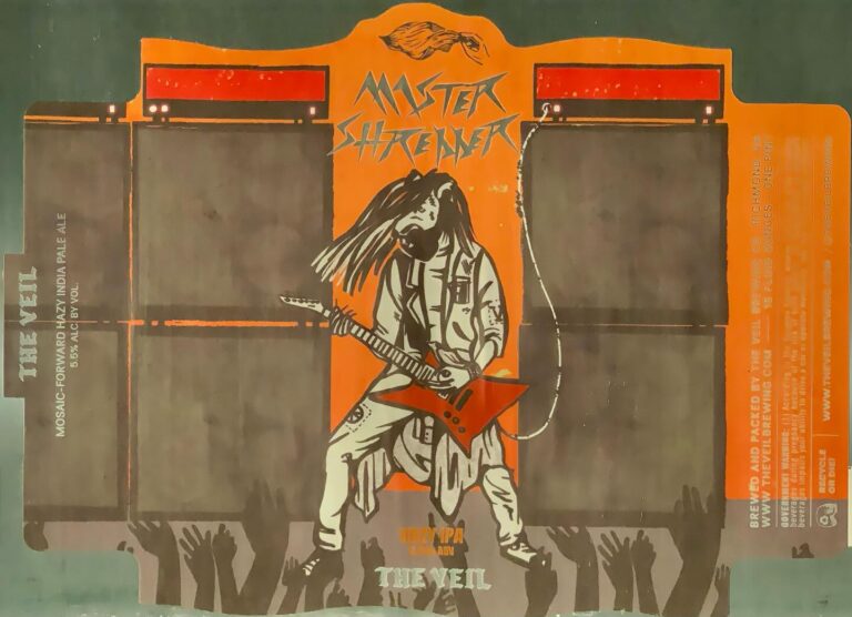 Master Shredder beer label from The Veil