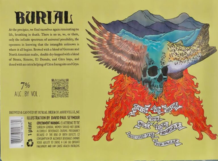 This Is Where You Will Find Yourself beer label from Burial, artwork by David Paul Seymour