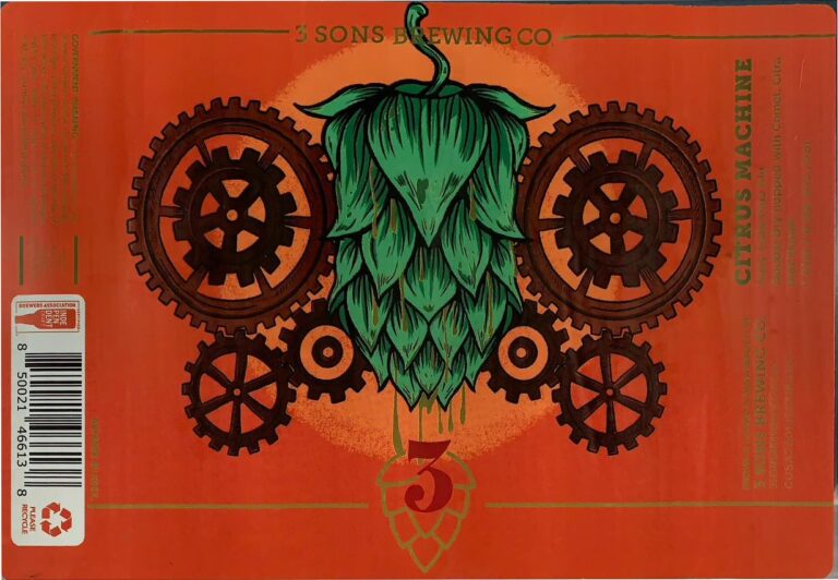 Citrus Machine beer label from 3 Sons