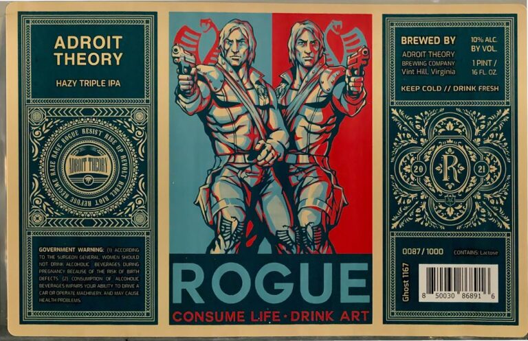 Rogue beer label from Adroit Theory