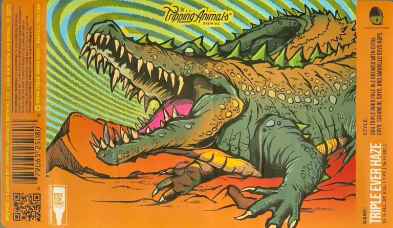 Triple Ever Haze beer label from Tripping Animals