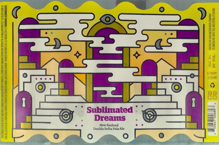 Sublimated Dreams beer label from Burlington