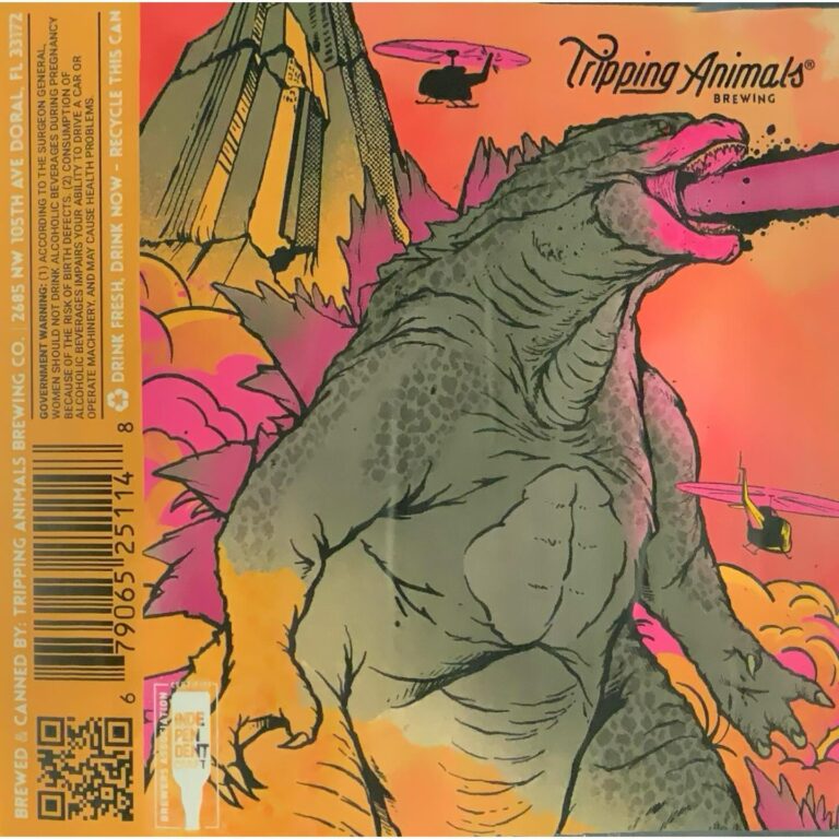 Gojira beer label from Tripping Animals