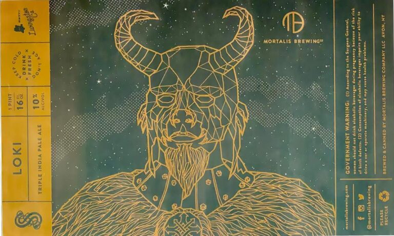 Loki beer label from Mortalis
