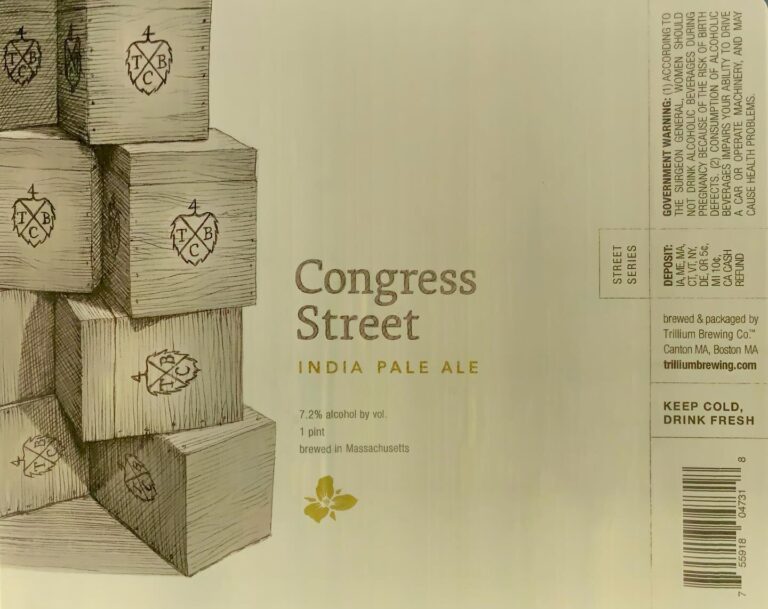 Congress Street beer label from Trillium