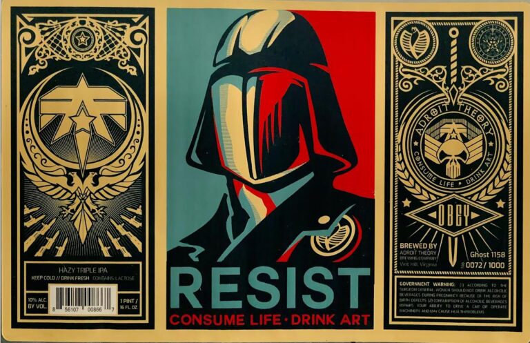 Resist beer label from Adroit Theory