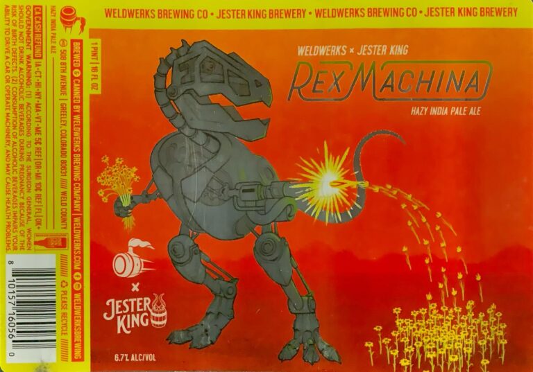 Rex Machina beer label from Jester King & WeldWerks