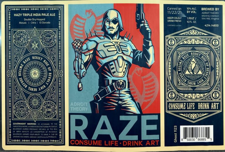 Raze beer label from Adroit Theory