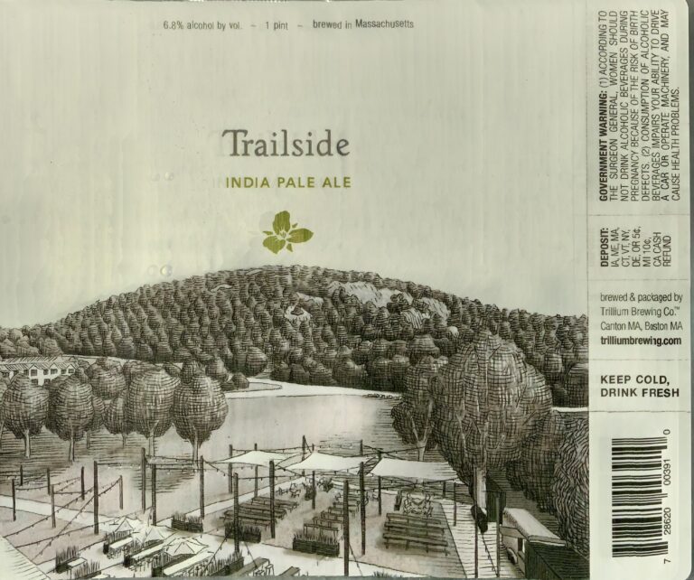Trailside beer label from Trillium