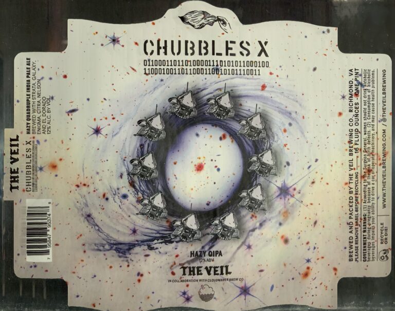 Chubbles X beer label from The Veil