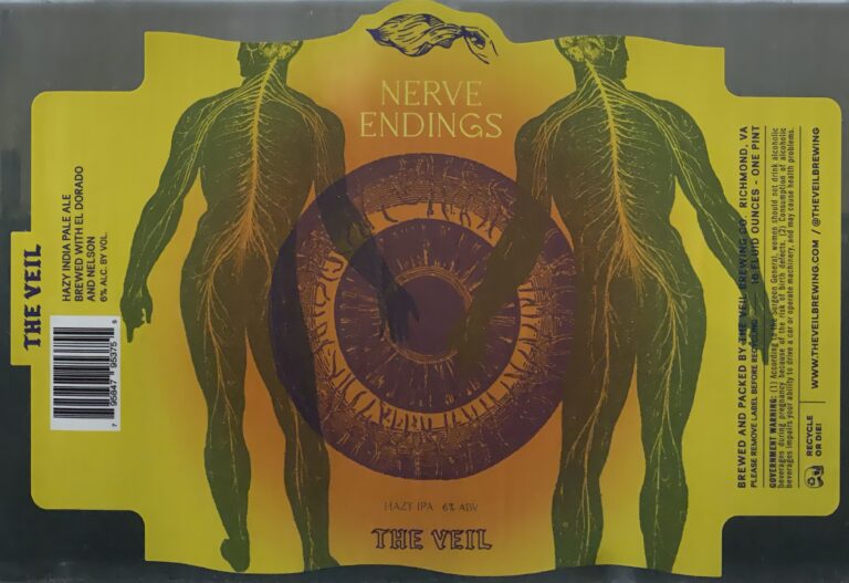Nerve Endings beer label from The Veil