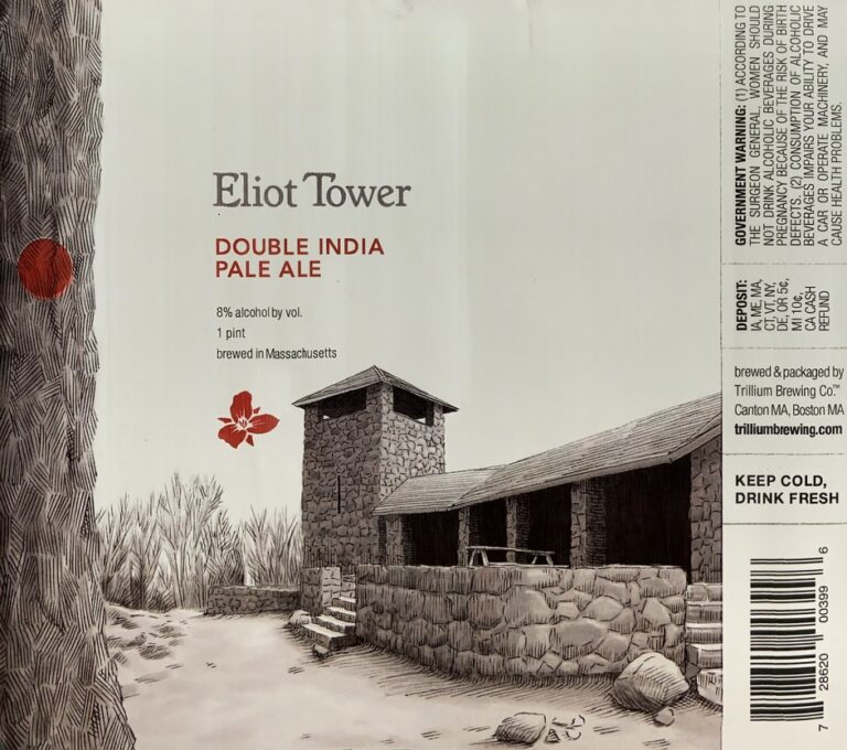 Eliot Tower beer label from Trillium