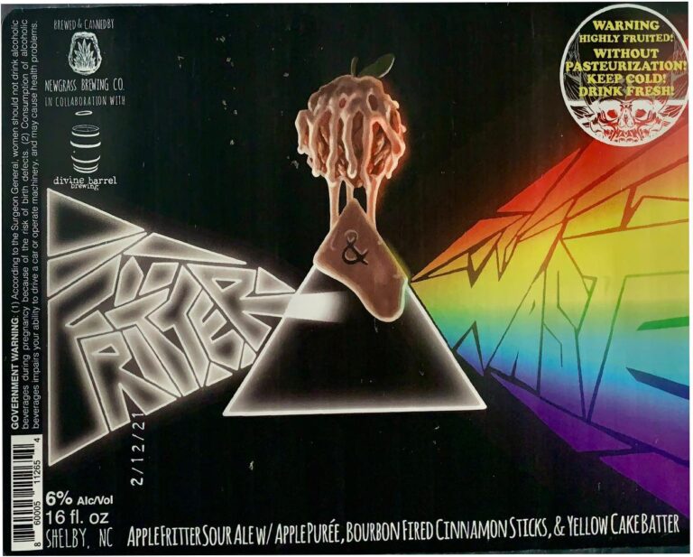 Fritter & Waste beer label from Newgrass & Divine Barrel