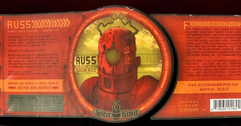 RU55 beer label from Jester King