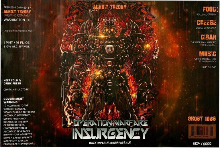 Operation: Warfare [Insurgency] beer label from Adroit Theory