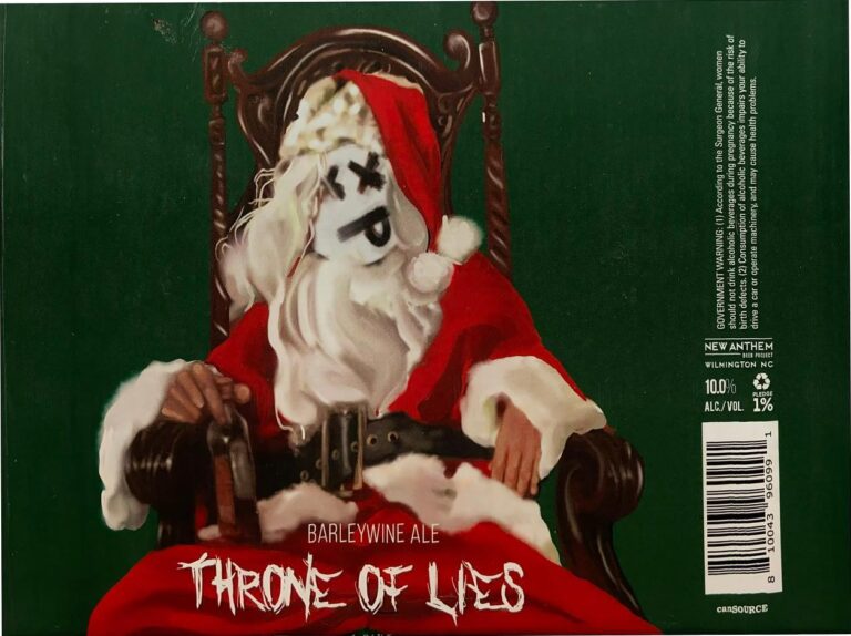 Throne of Lies beer label from New Anthem Beer Project