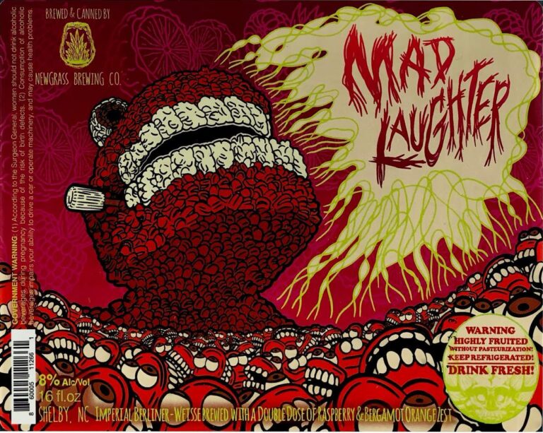 Mad Laughter beer label from Newgrass