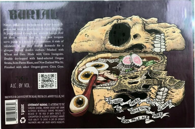 Because There Will Always Be Something More beer label from Burial, artwork by David Paul Seymour