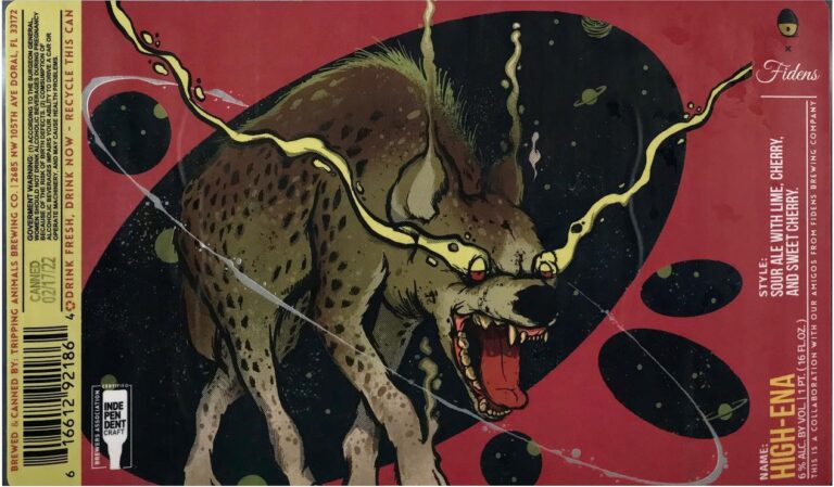 High-Ena beer label from Tripping Animals