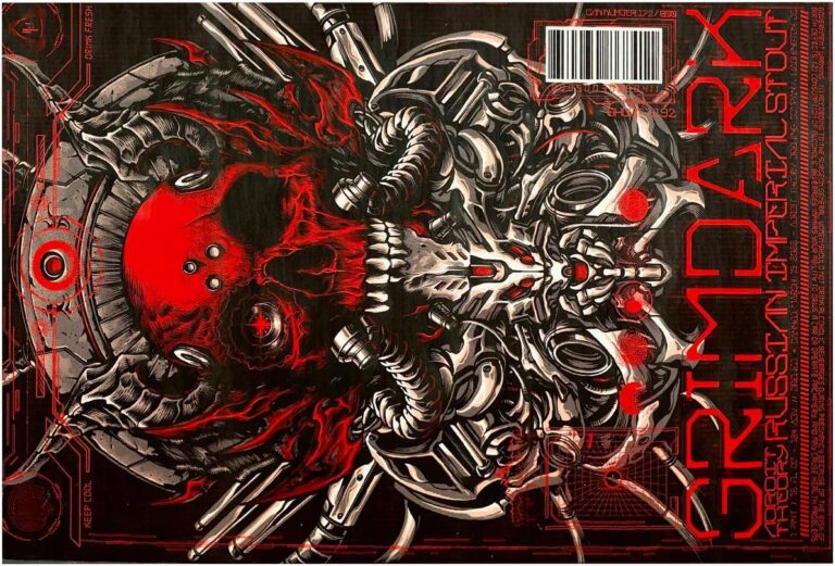 Grimdark (Ghost 1192) beer label from Adroit Theory