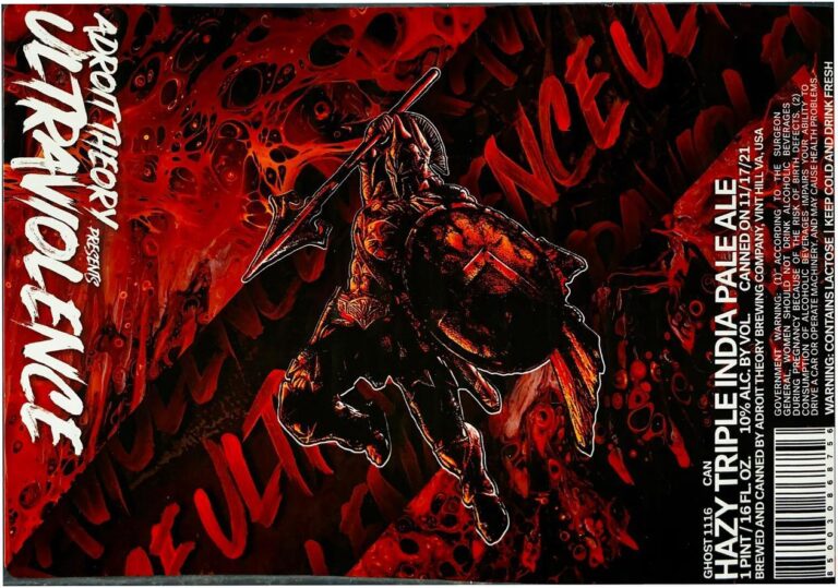 Ultraviolence (Ghost 1116) beer label from Adroit Theory