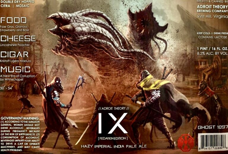 IX [Fedaykin Edition] (Ghost 1097) beer label from Adroit Theory