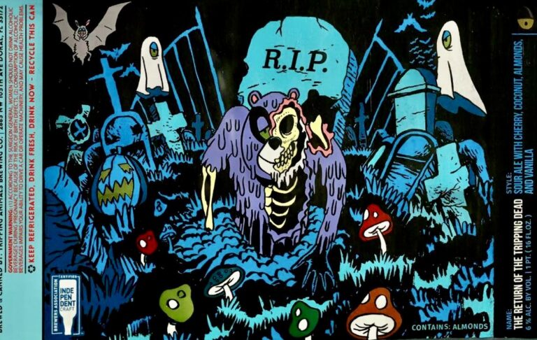 The Return of the Tripping Dead beer label from Tripping Animals