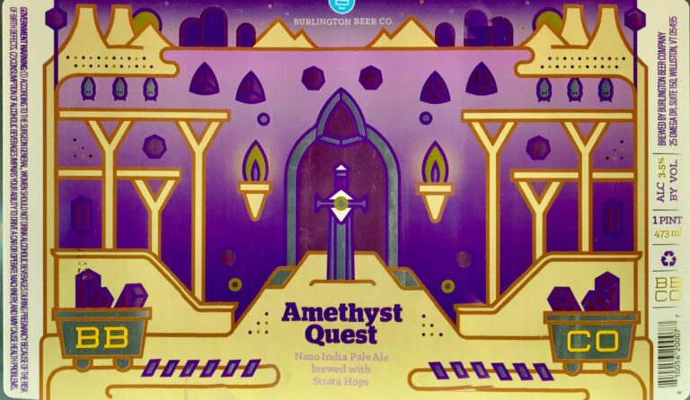 Amethyst Quest beer label from Burlington