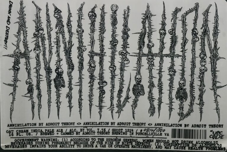 Annihilation (Ghost 1224) beer label from Adroit Theory
